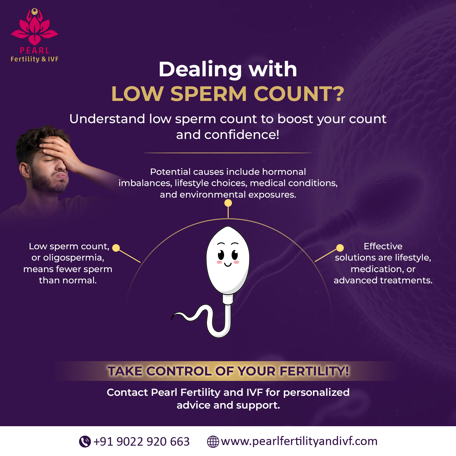 Website banner design created by BizneX for a fertility and IVF center
