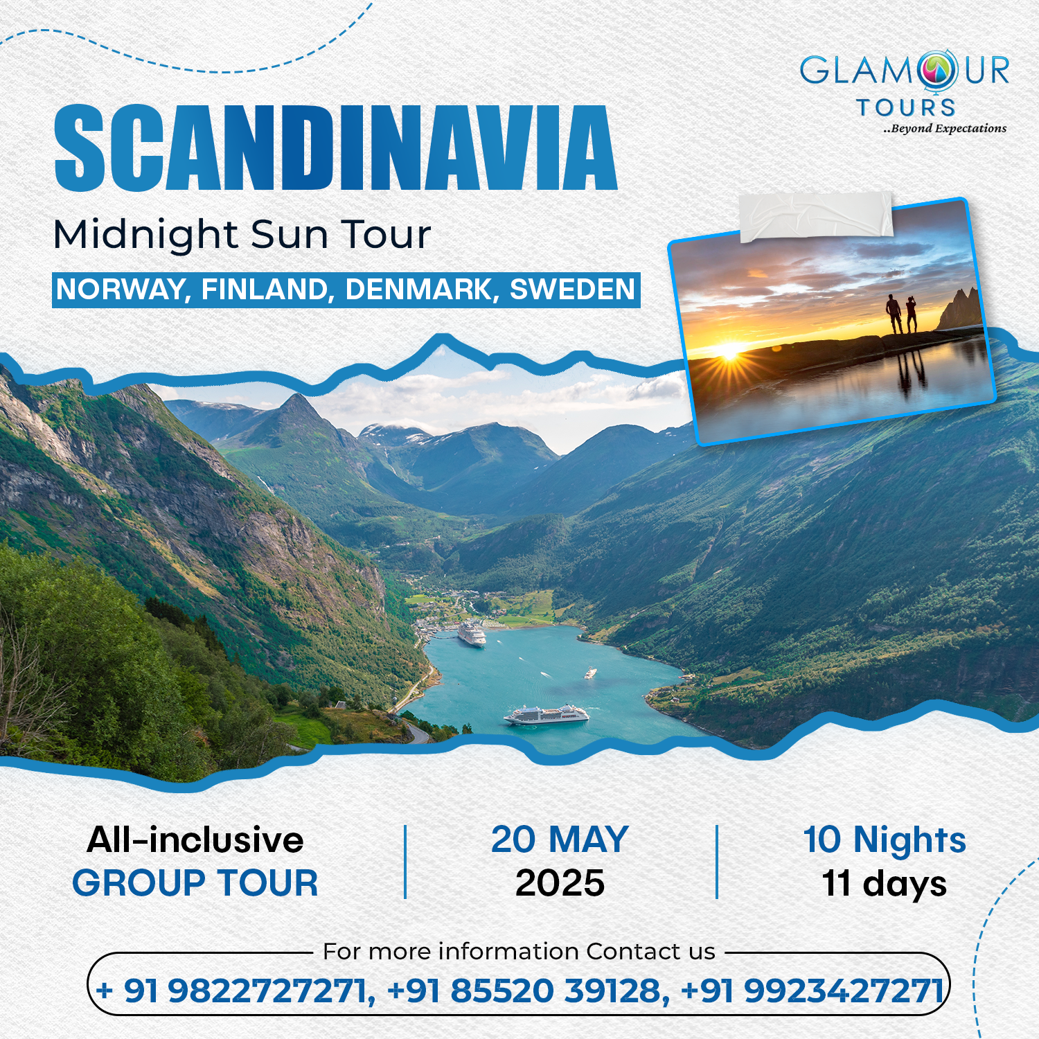 Website banner design created by BizneX for a travel company